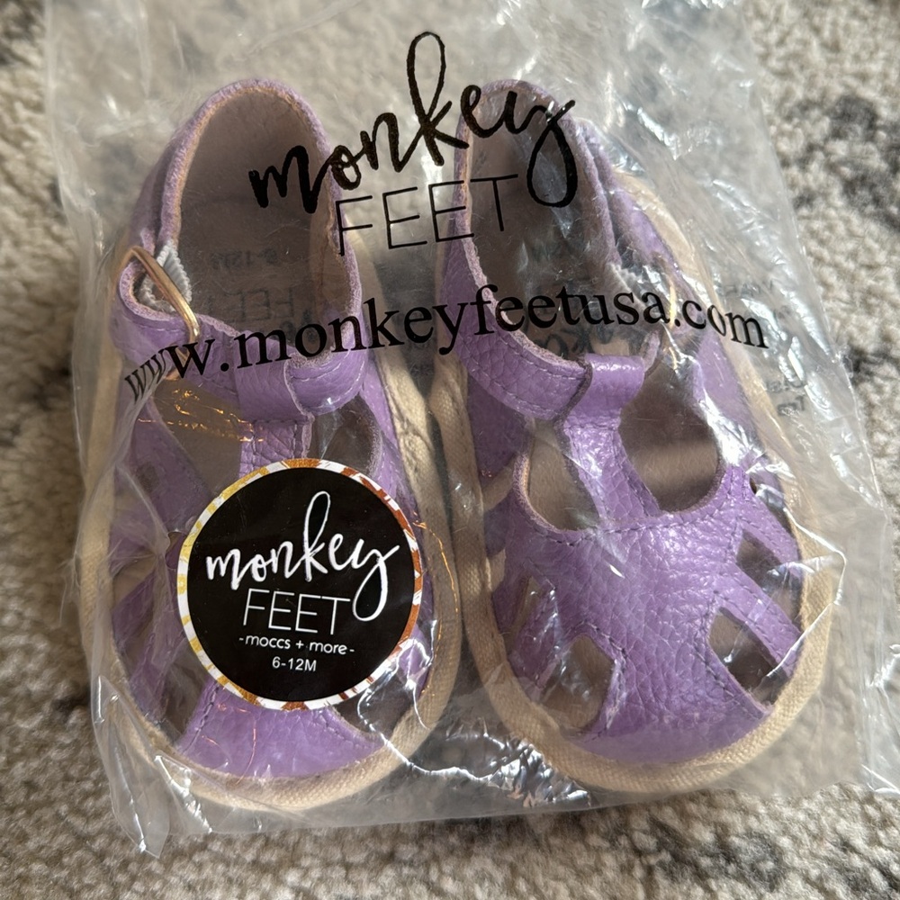 Monkey Feet sandals, size 6-12mth. Brand new.